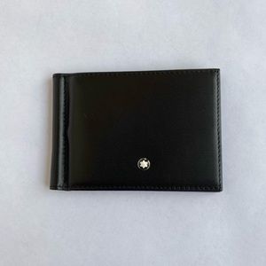 MontBlanc Wallet Black Leather With Money Clip